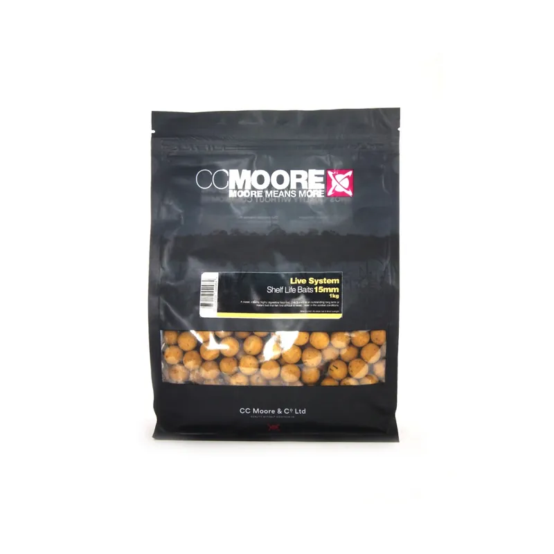 CcMoore ShelfLife Boilies – Live System – 1 kg Quantité Limitée
