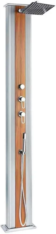 Solde Douche hybride dada 37 l – gris/habillage bois + rince pieds