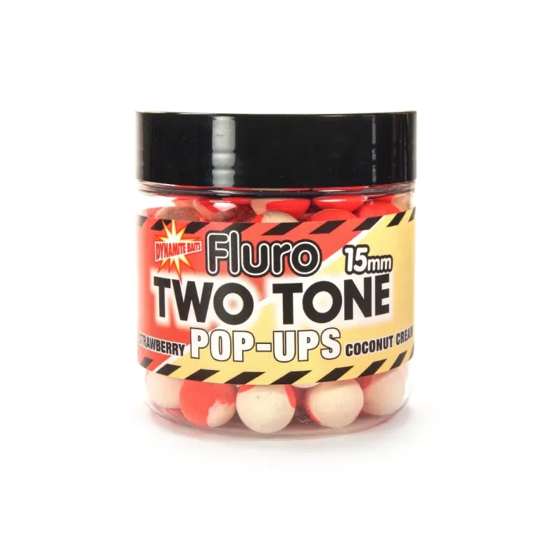 Réduction DynamiteBaits Fluro Two Tone Pop-Ups – Strawberry & Coconut Cream