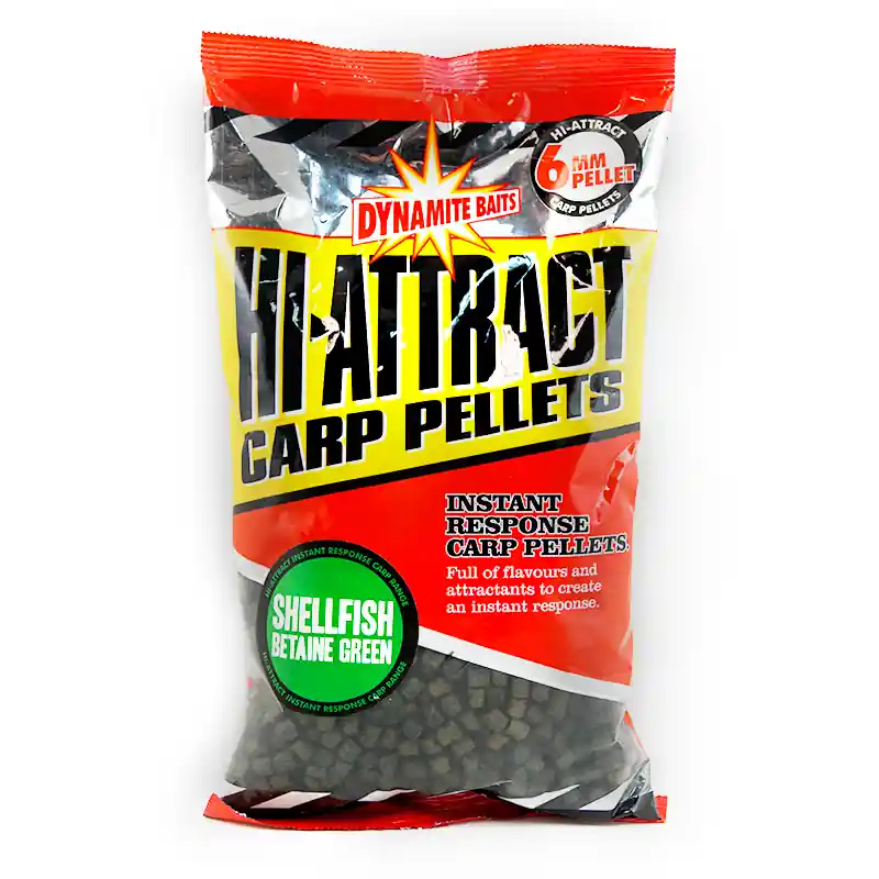 Nouvel Arrivage Dynamite Baits Hi-Attract Shellfish Betaine Green Pellets
