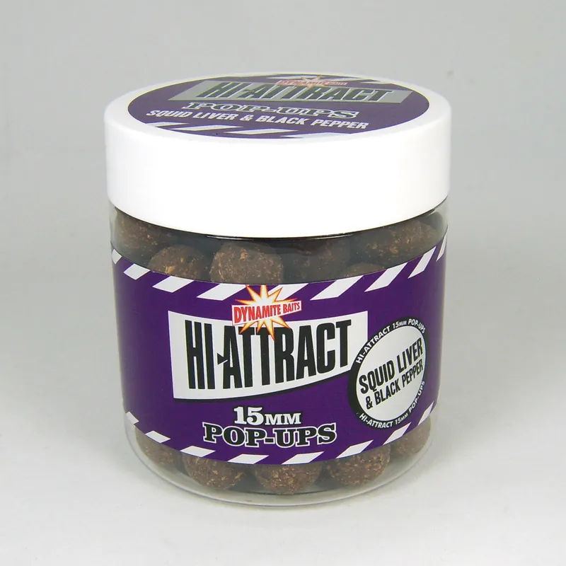 Vente Directe DynamiteBaits Pop-Ups Squid Liver & Black Pepper