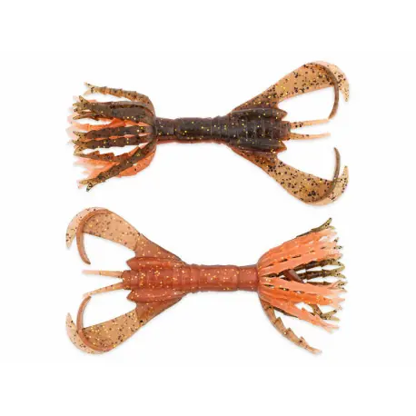 Nouvel Arrivage Leurre KEITECH Hyper spider 3.2inch Green pumpkin/Orange gold