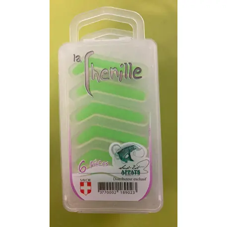 Remise Chenilles SUD EST APPÂTS Vert fluo (6 pièces)