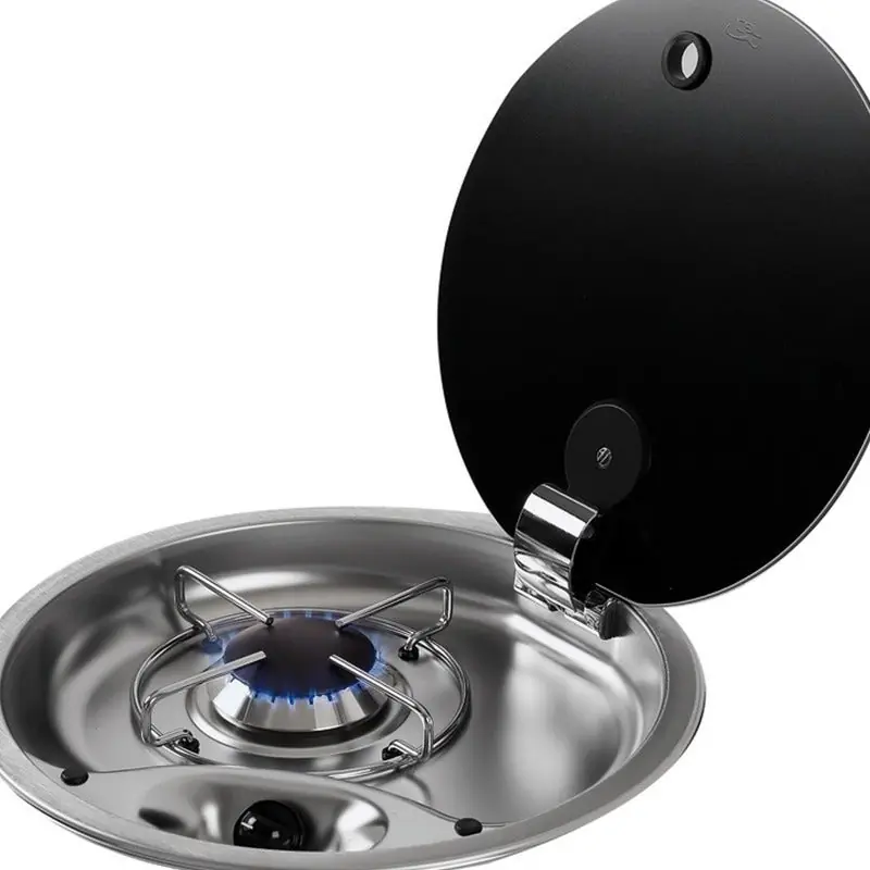 Retour Gratuit Plan cuisson inox 1 feu couvercle fumé