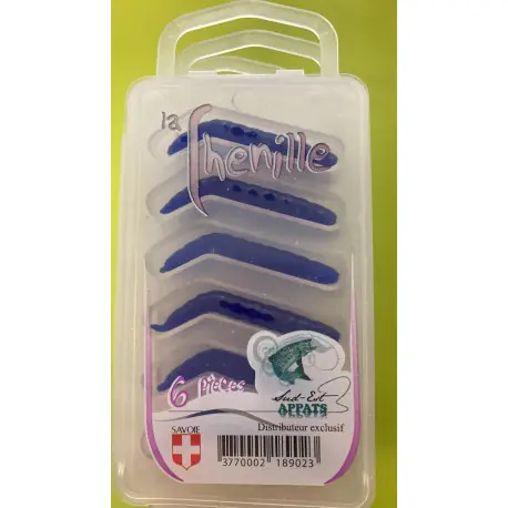 Expédition Rapide Chenilles SUD EST APPÂTS Bleu2 (6 pièces)