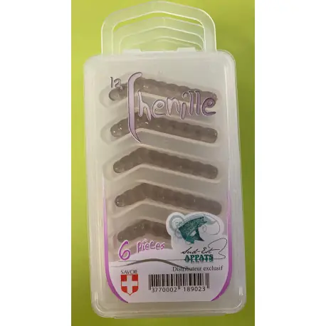 Chenilles SUD EST APPÂTS Brun Transparent (6 pièces) Prix Cassé