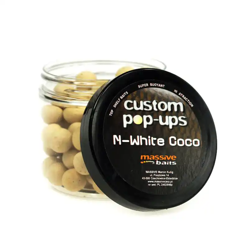 MassiveBaits Custom Pop-Ups N-White Coco Produit De Marque