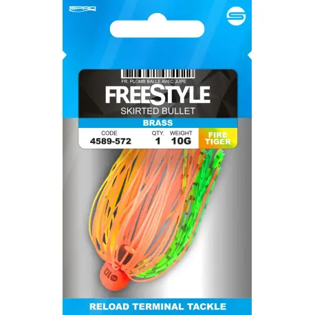 Populaire SPRO Freestyle skirted bullet 5gr Firetiger
