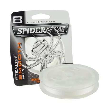 Tresse SPIDERWIRE Stealth smooth blanche SSM8 0.13mm 12.7kg 150m Quantité Limitée