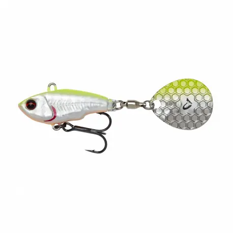 Soldes Leurre SAVAGE GEAR Fat tail spin 5.5cm Lemon back flash