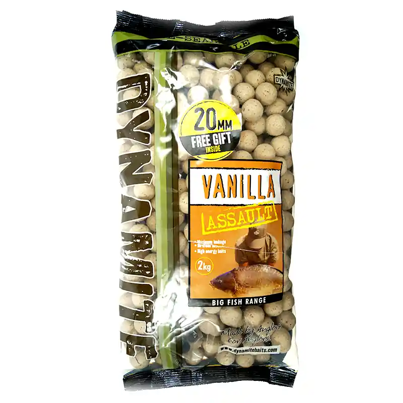 DynamiteBaits Vanilla Assault Shelf Life Boilie Promotion Saisonnière