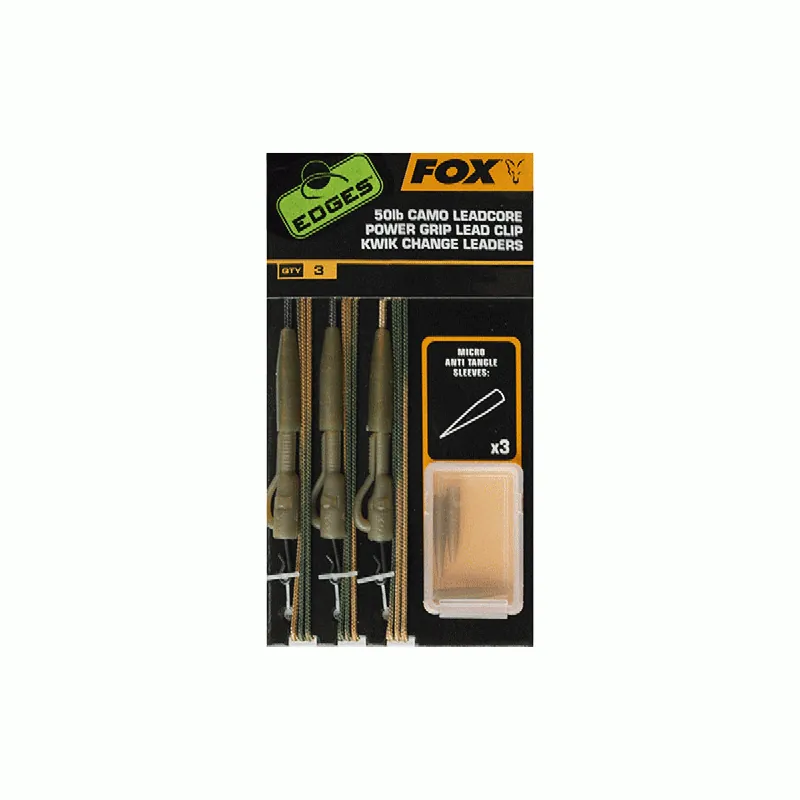 Fox Edges Leadcore Power Grip With Kwik Change Leaders Pas Cher