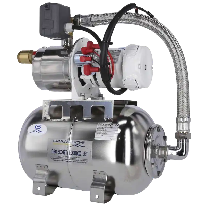 Acheter En Ligne Groupe d&rsquo;eau EcoInox 2 avec réservoir 20L inox – 24V – 55L/min