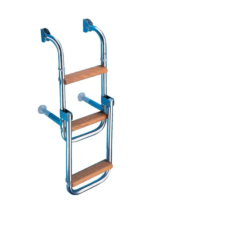 Offre Exclusive ECHELLE INOX BATEAU BOIS- 3.4 OU 5 MARCHES | CABESTO