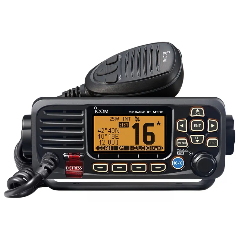 VHF Fixe IC-M330GE – Noire avec GPS Commande En Gros