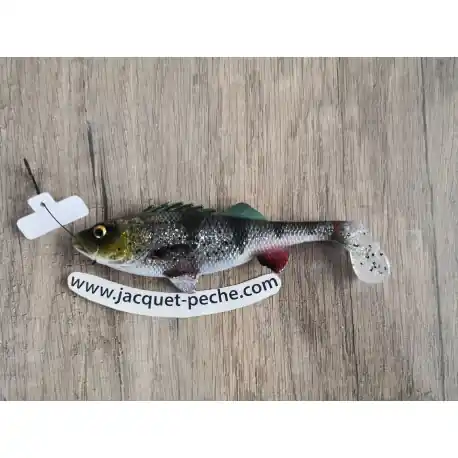 Offre Exclusive Leurre SAVAGE GEAR 4D Perch shad 12.5cm 20gr Green silver