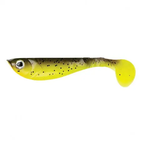 Dernière Chance Leurre BERKLEY Pulse shad 8cm Brown chartreuse