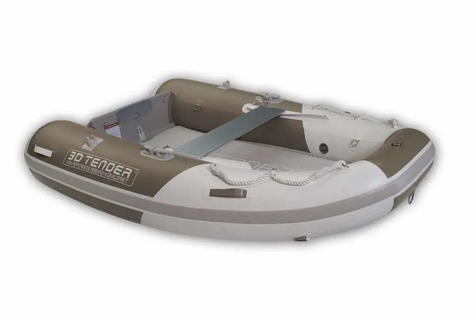 Affaire À Saisir Annexe plancher gonflable type catamaran – Twin Fastcat vert olive/blanc – 3D Tender