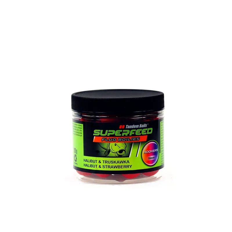 Certifié TandemBaits SuperFeed Fluo Hookers Halibut Truskawka