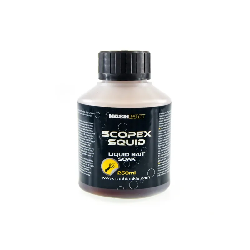 Nash Scopex Squid Liquid Bait Soak Soldes