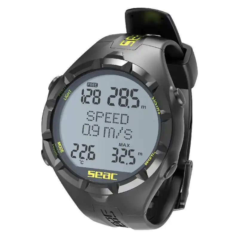 Montre ordinateur chasse sous-marine apnée APNEA HR noir/jaune SEAC SUB Acheter Direct