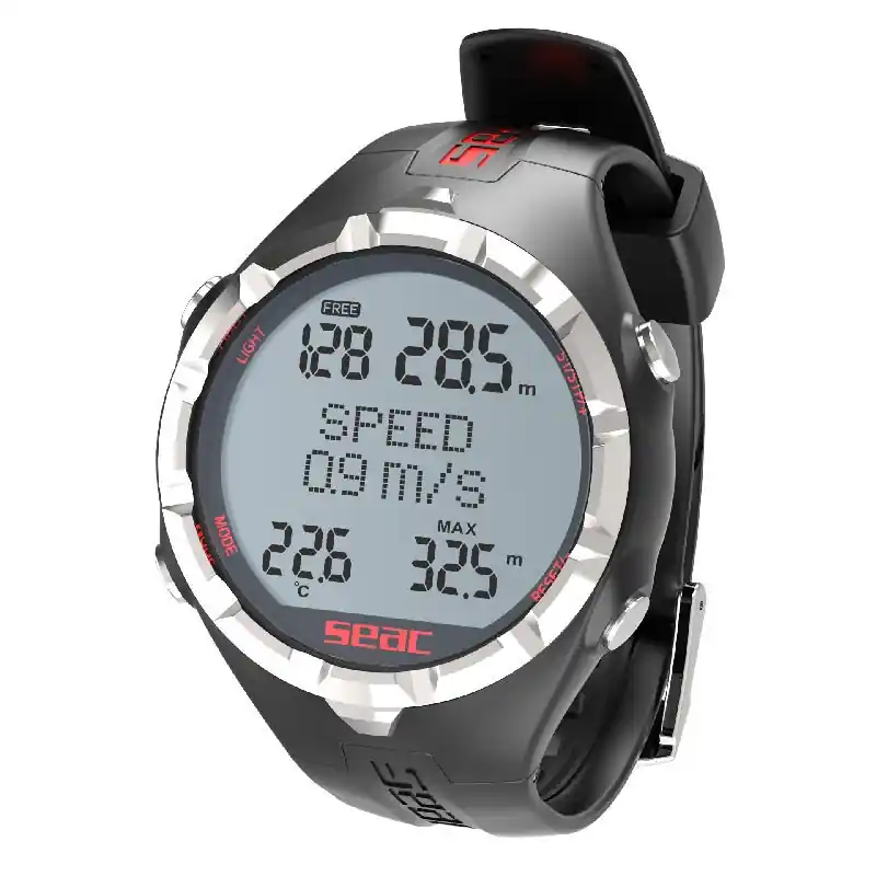 Montre ordinateur chasse sous-marine apnée APNEA noir/rouge SEAC SUB Vente Flash