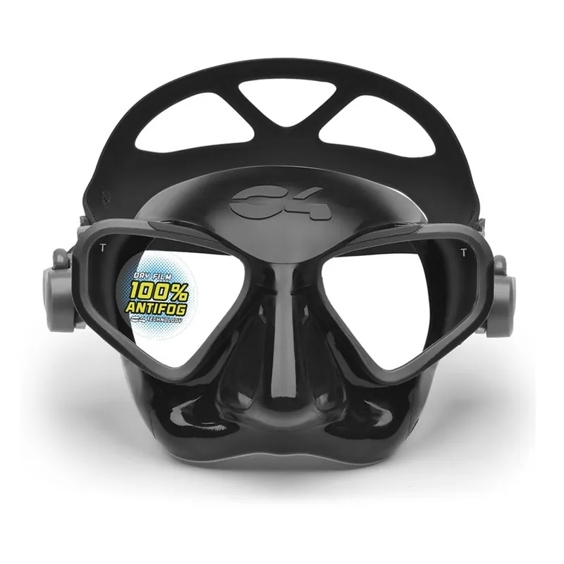 Masque de chasse sous-marine et d&rsquo;apnée FALCON anti-buée noir C4 Top Vente