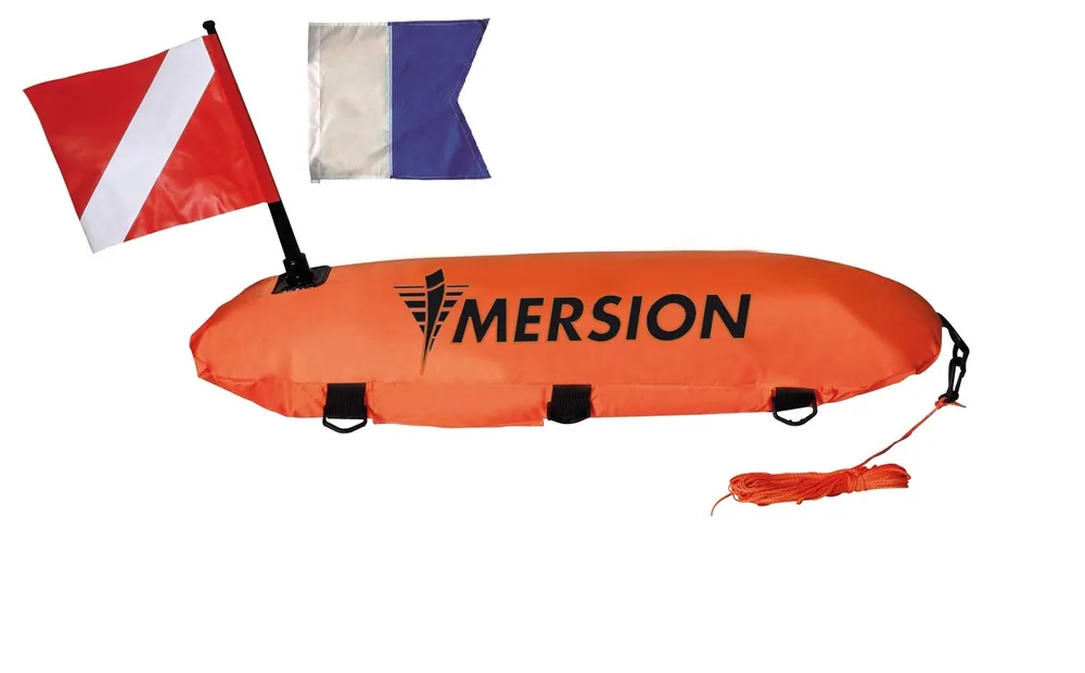 Bouée chasse sous-marine profilée DOUBLE ENVELOPPE avec drisse IMERSION Bon Plan