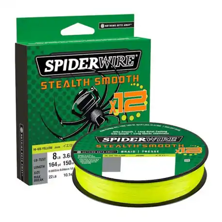 Tresse SPIDERWIRE X12 0.06mm 5.4kg 150m Jaune Nouvel Arrivage