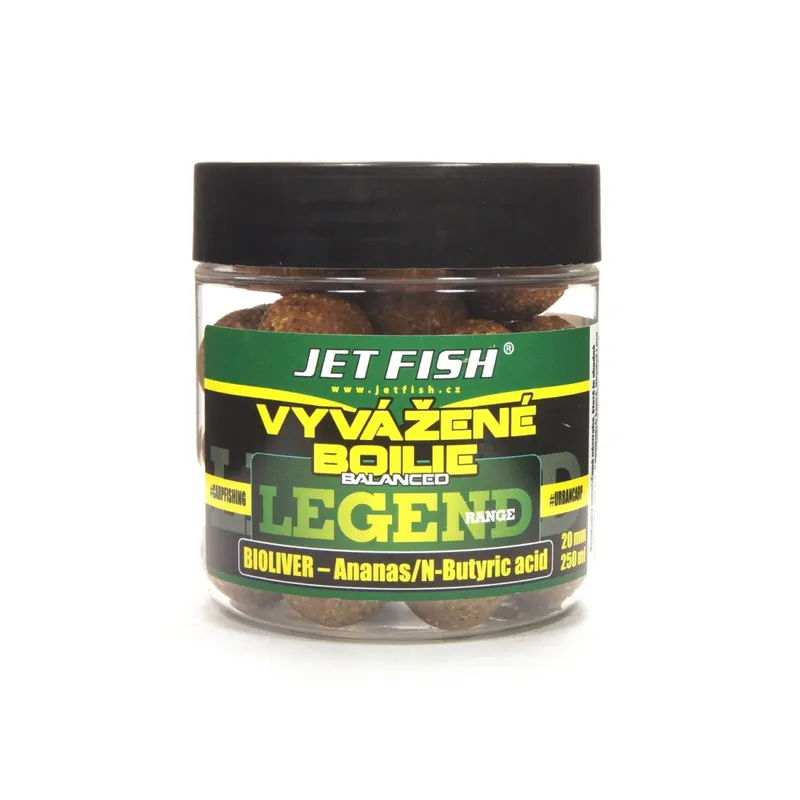 Solde Jetfish Legend Balanced Boilies Bioliver – Pineapple / N-Butyric Acid