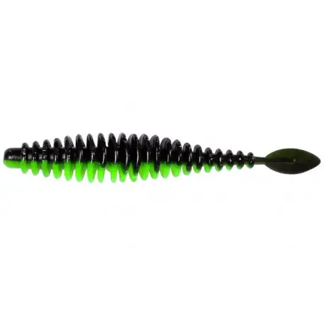 Leurre MAGIC TROUT T-Worm P-Tail 65mm Neon green/black FROMAGE Livraison Express