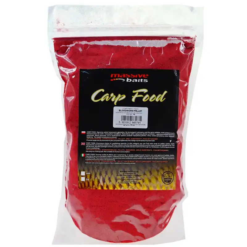 MassiveBaits Mączka Bloodworm Pellets Paiement Sécurisé
