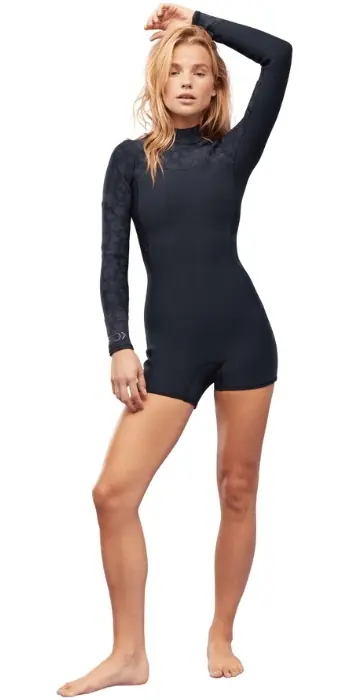 RoxyFemmes Swell Series 2mm Manches Longues Back Zip Shorty Combinaison Néoprène Livraison Gratuite
