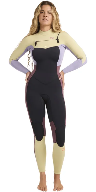 Paiement Sécurisé BillabongFemmes Synergy Natural 4/3mm Chest Zip Combinaison Néoprène