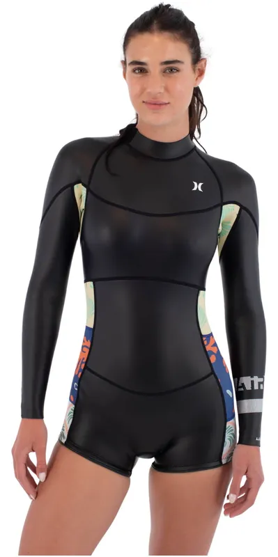 Prix Promo HurleyFemmes Air 2mm Back Zip Shorty Printemps Combinaison Néoprène