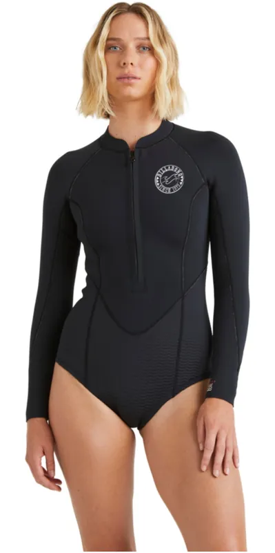 BillabongFemmes Salty Dayz Natural 2mm Front Zip Printemps Combinaison Néoprène Combinaison Néoprène Remise