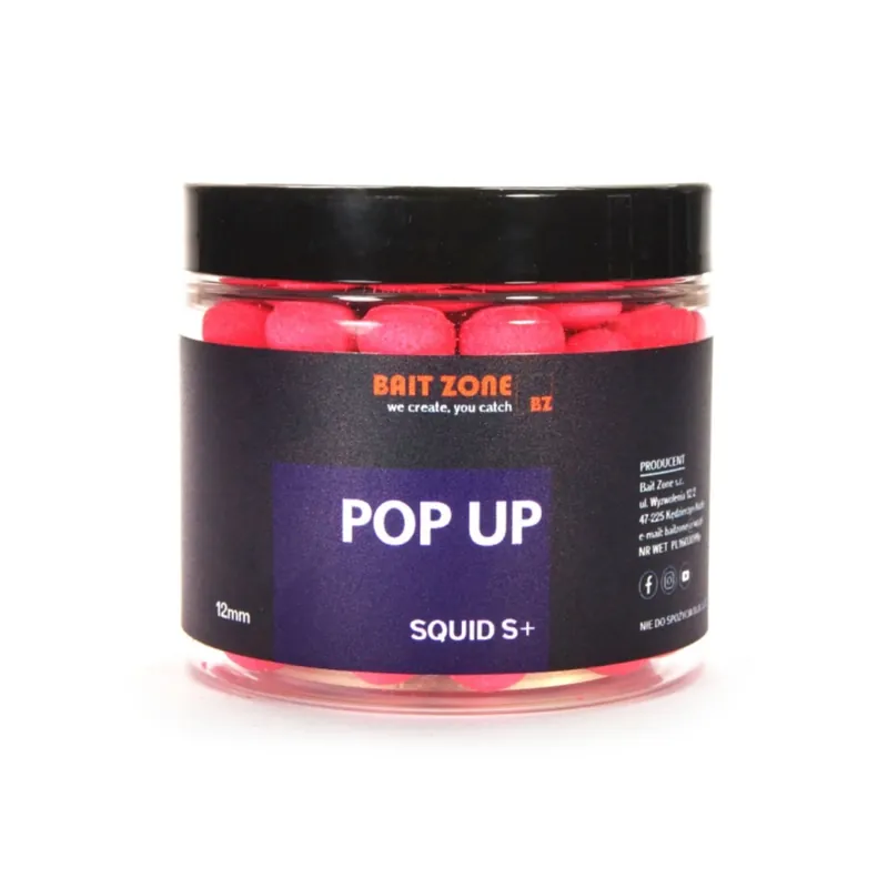 Bait Zone Pop Up Boilies Squid S+ Haute Qualité
