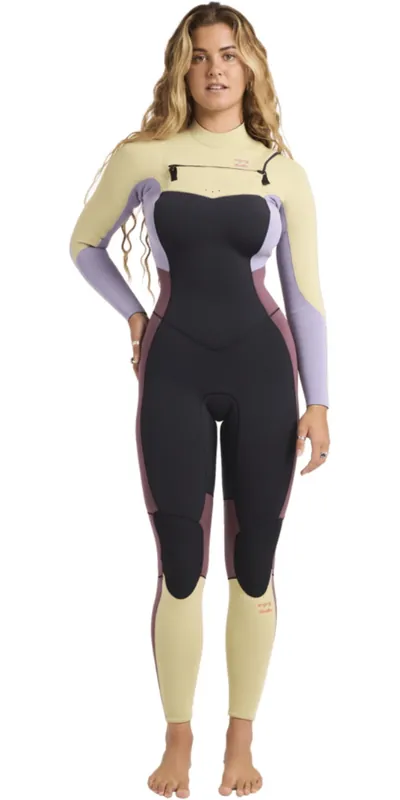 Acheter En Ligne BillabongFemmes Synergy Natural 3/2mm Chest Zip Combinaison Néoprène