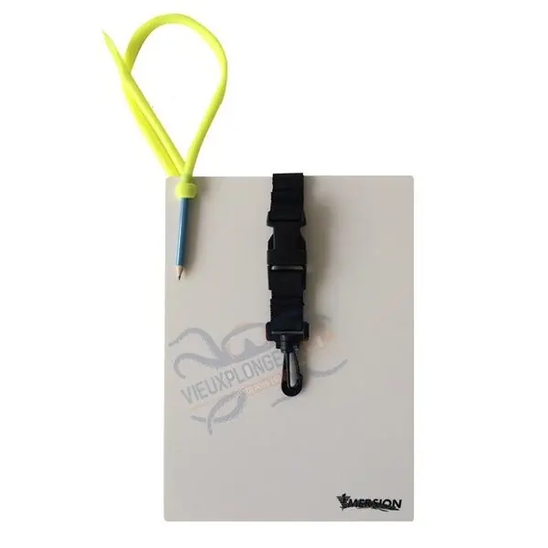 Solde Ardoise de plongée format A4 avec crayon et clip d&rsquo;accrochage IMERSION