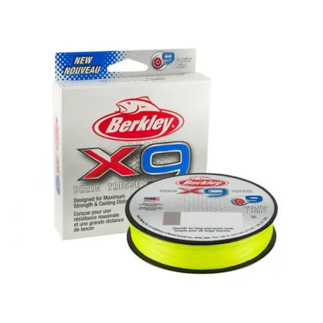 Retour Gratuit Tresse BERKLEY X9 150m 0.14mm 14.2 kg Vert Chartreuse