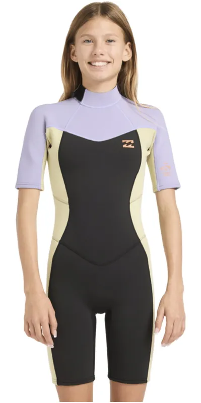 Offre Du Jour BillabongEnfants Synergy 2/2mm Back Zip Printemps Combinaison Néoprène Combinaison Néoprène
