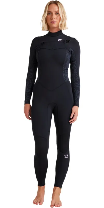 Bon Marché BillabongFemmes Synergy Natural 3/2mm Chest Zip Combinaison Néoprène