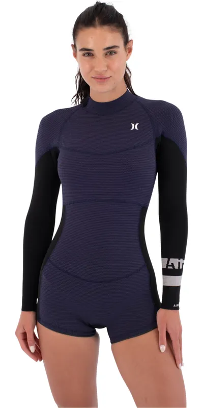 HurleyFemmes Air 2mm Back Zip Mid Shorty Printemps Combinaison Néoprène Meilleure Vente
