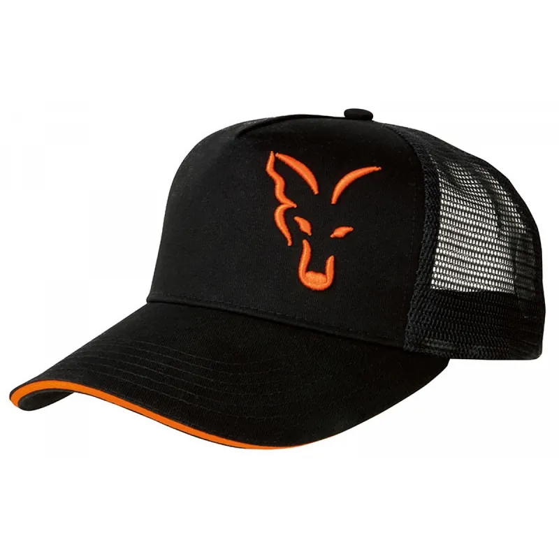 Haute Qualité Fox Black Orange Trucker Cap