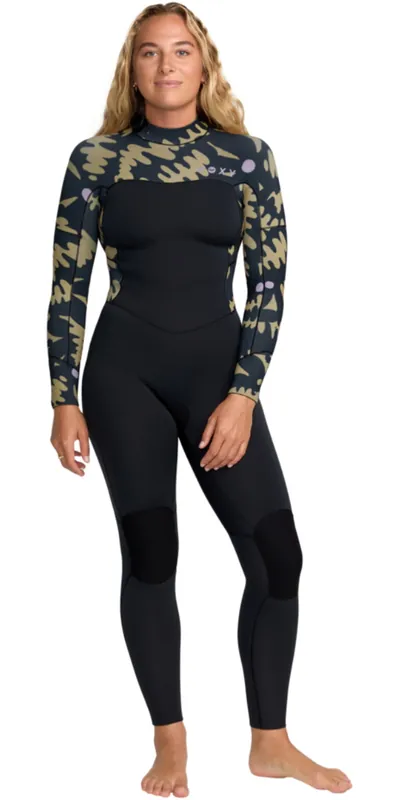 Expédié Aujourd’hui RoxyFemmes Swell Natural 4/3mm Back Zip Combinaison Néoprène