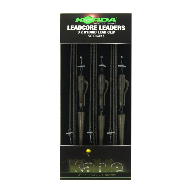 Prix Cassé Korda Leadcore Leader Hybrid Lead Clip QC Swivel