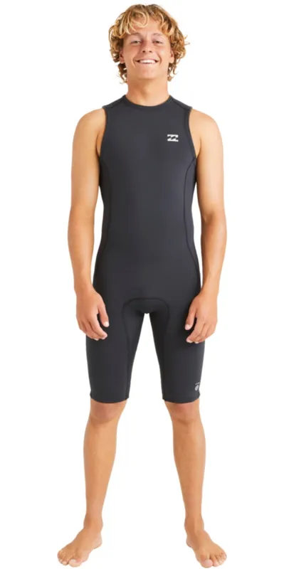 Usine Directe BillabongHommes Absolute Natural 2/2mm Back Zip Short John Combinaison Néoprène