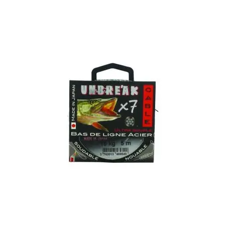 Super Prix Acier POWERLINE Unbreak 7 brins 6kg 5m