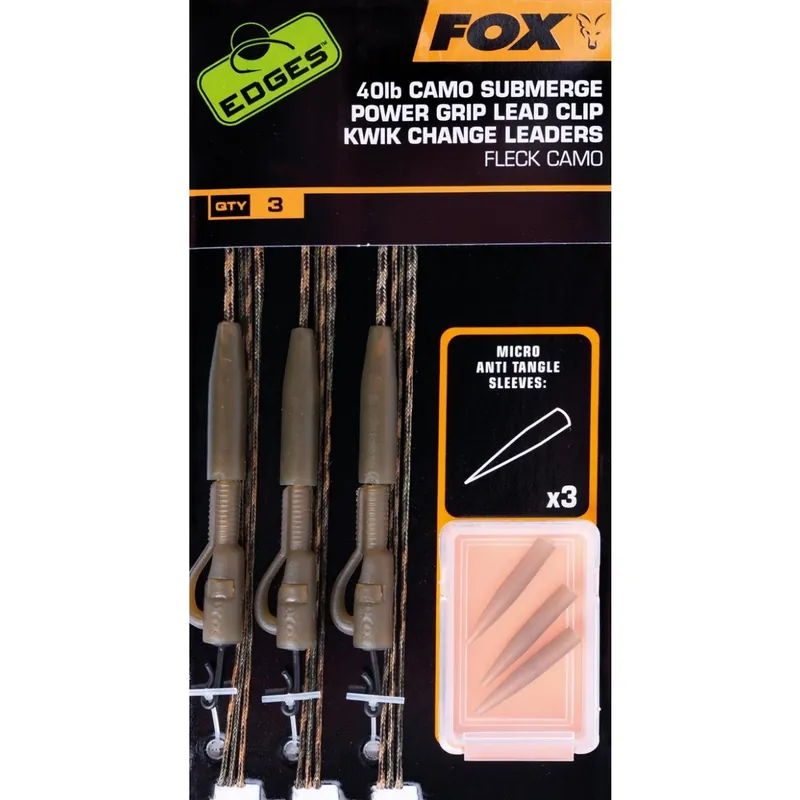 Fox Submerge Camo Power Grip Lead Clip Kwik Change Kit Acheter En Ligne