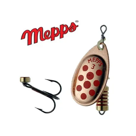 Dernière Chance Cuiller MEPPS Aglia n°3 Cuivre points Rouges